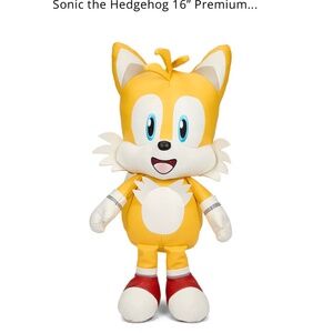 Kidrobot sonic the hedgehog 16 inch premium pleather tails plush